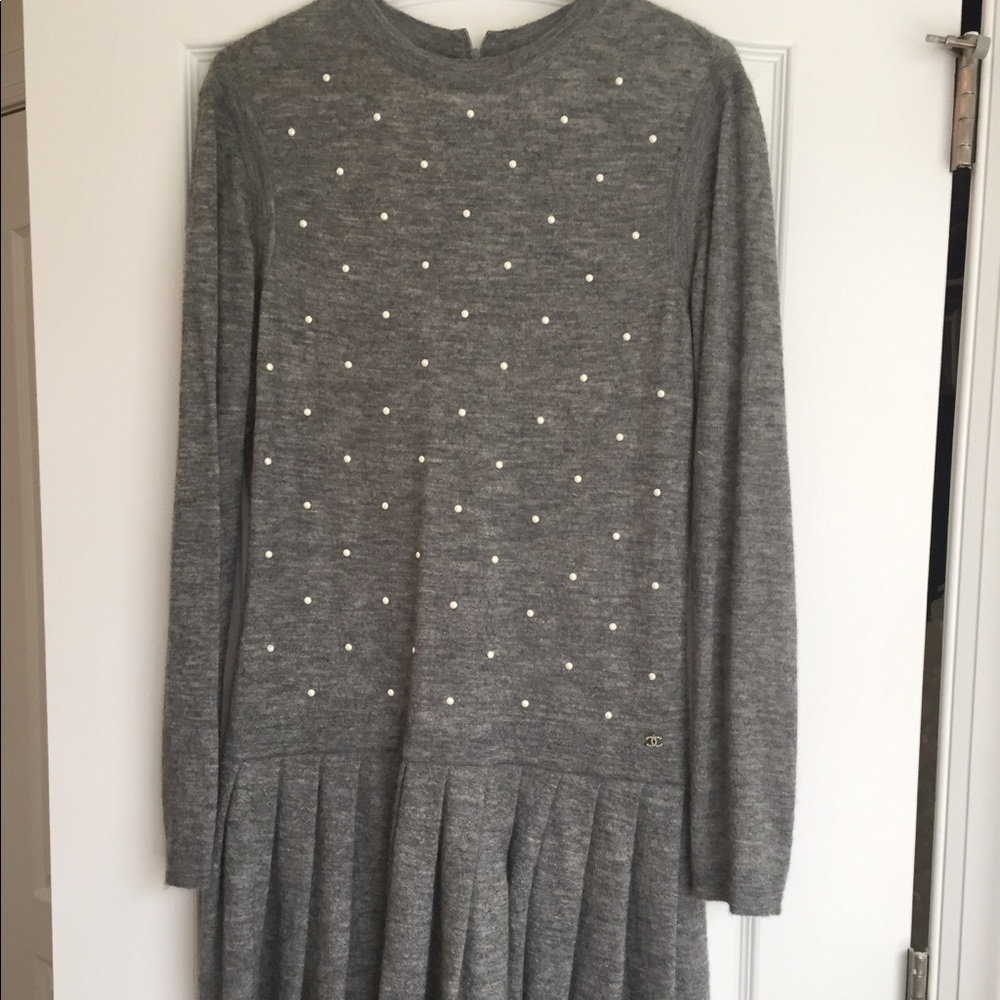 Chanel Cashmere Pearl Dress